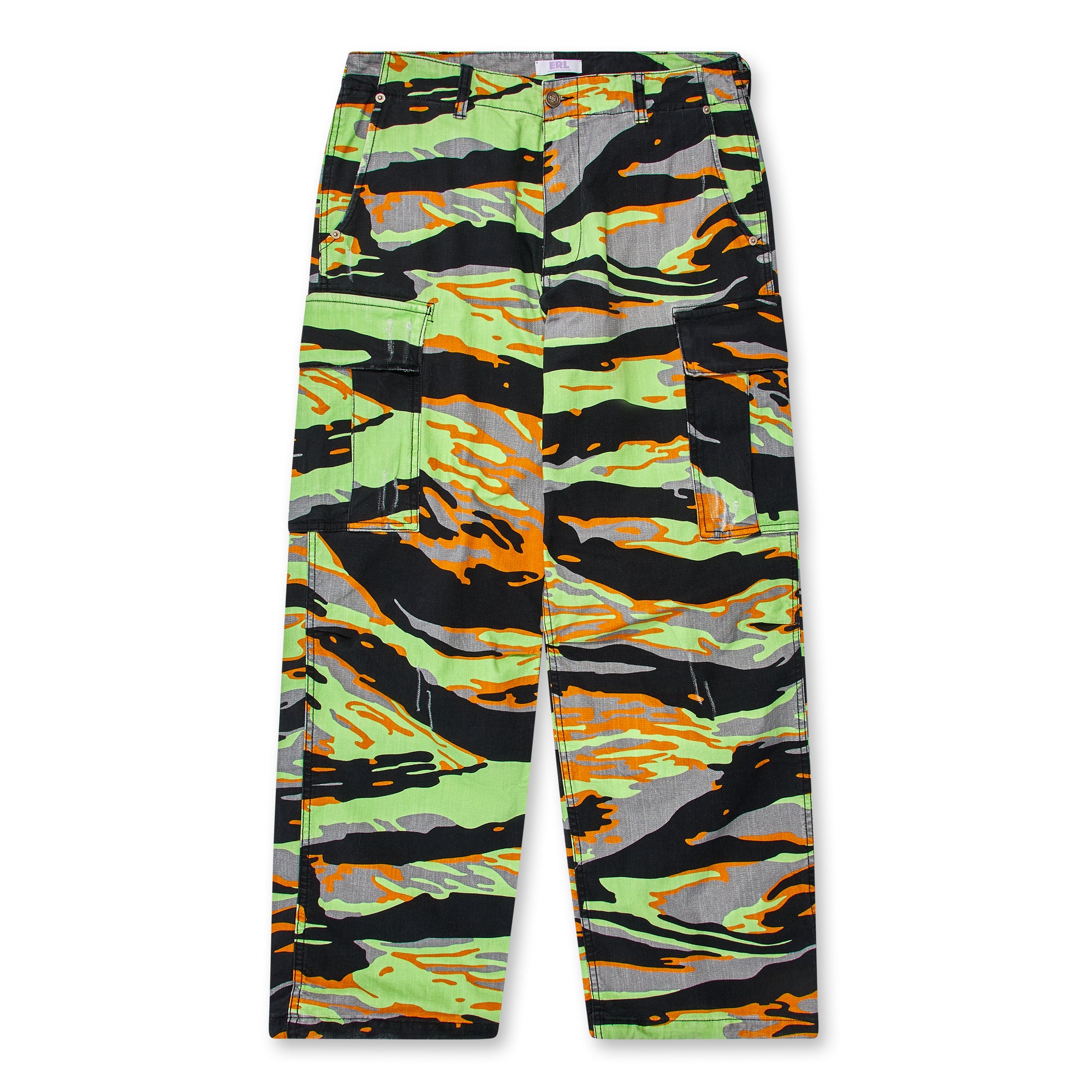 ERL - Men’s Printed Cargo Pants - (Green/Black) view 1