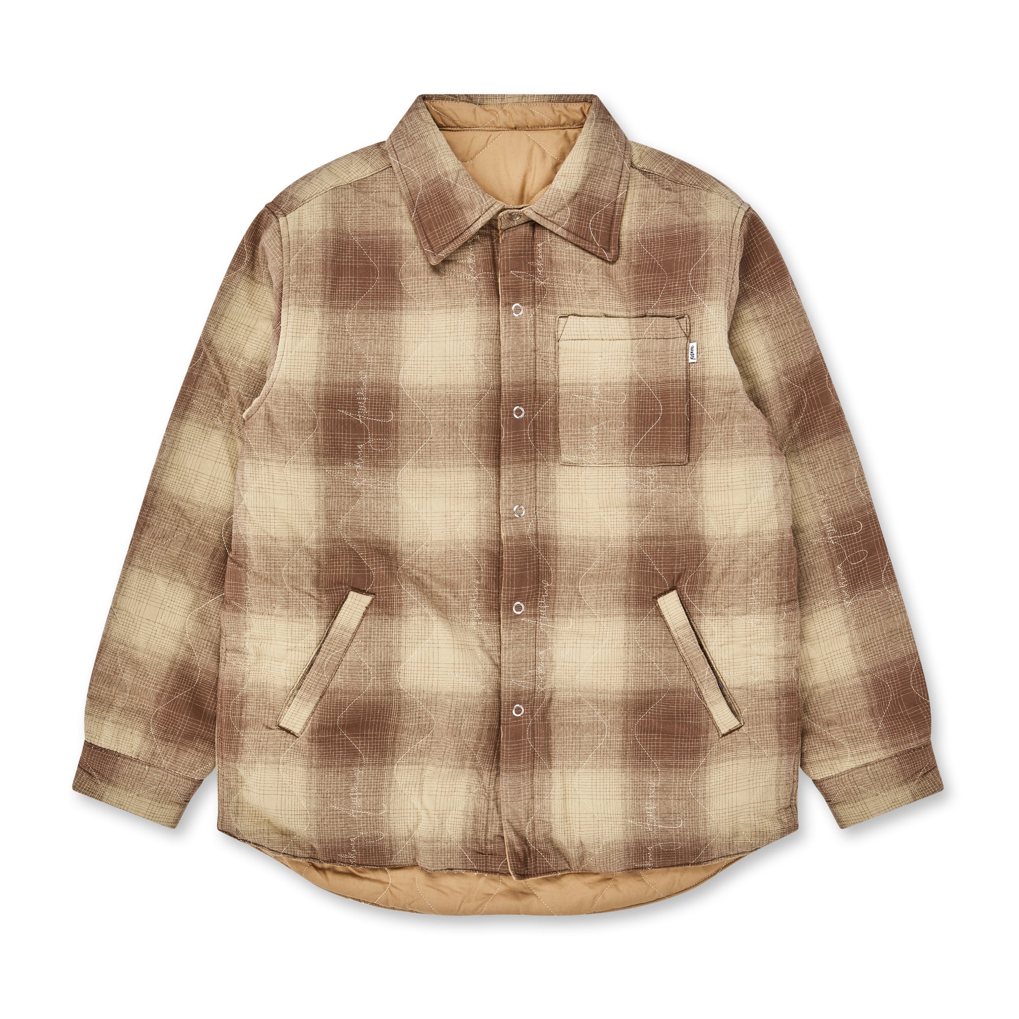 Fucking Awesome - Lightweight Reversible Flannel - (Tan) view 1, Click to Zoom in