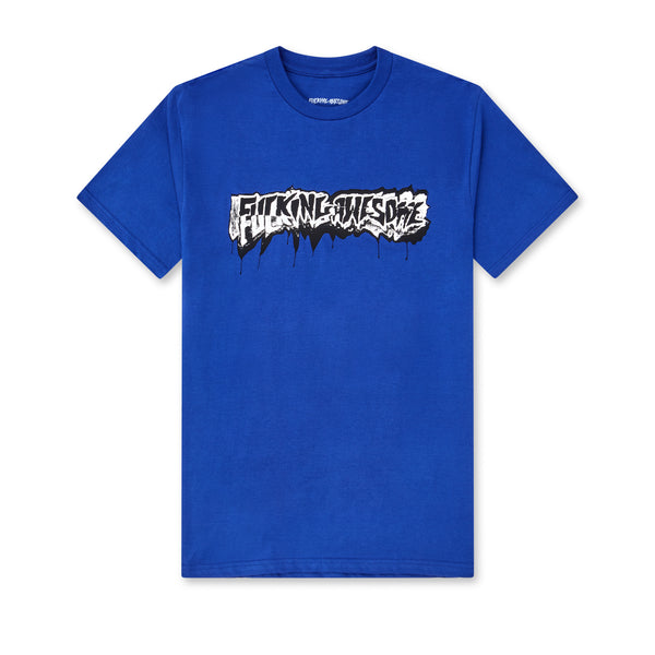 Fucking Awesome - Dill Cut Up Logo Tee - (Cobalt)