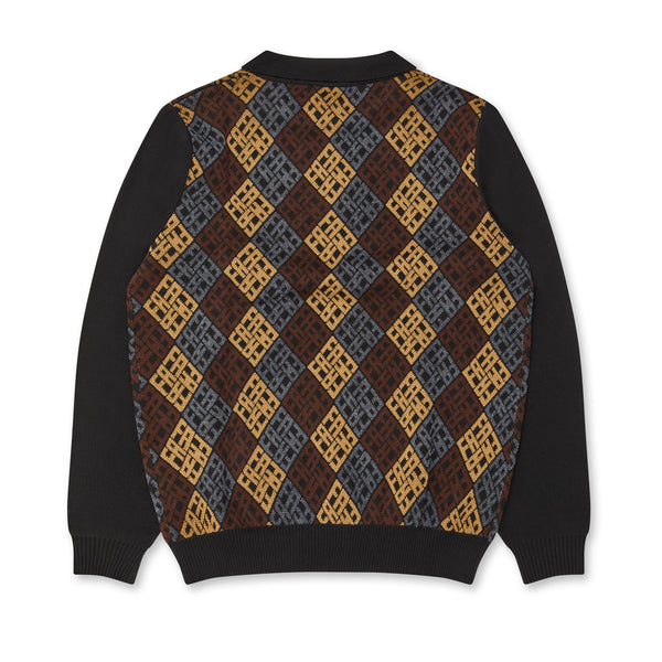 Fucking Awesome - FA Monogram 1/4 Zip Shirt - (Black)