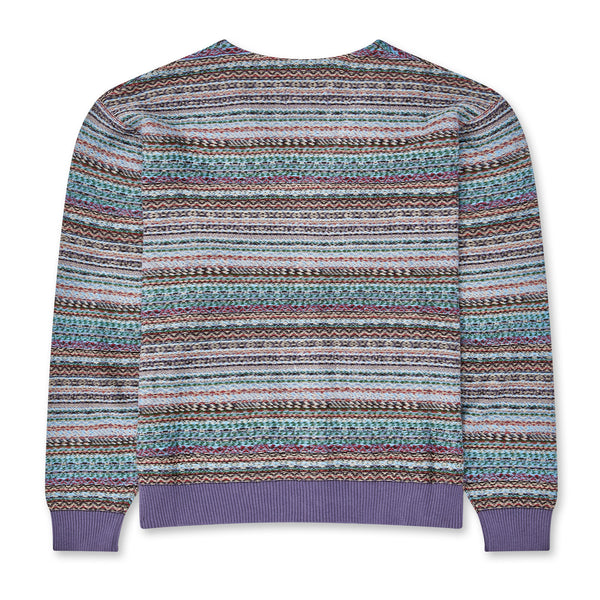 Fucking Awesome - Dill Painting Intarsia Cardigan - (Purple)