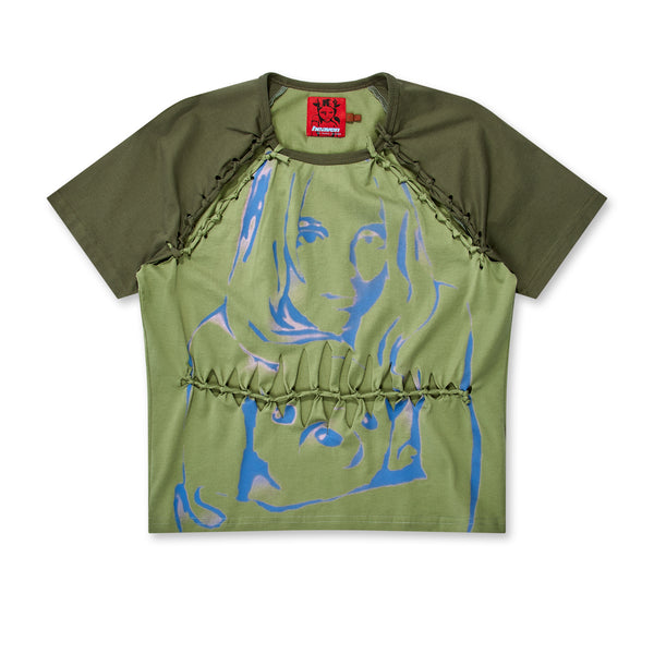 Heaven by Marc Jacobs - Women’s Slashed Knotted Tee - (Green)