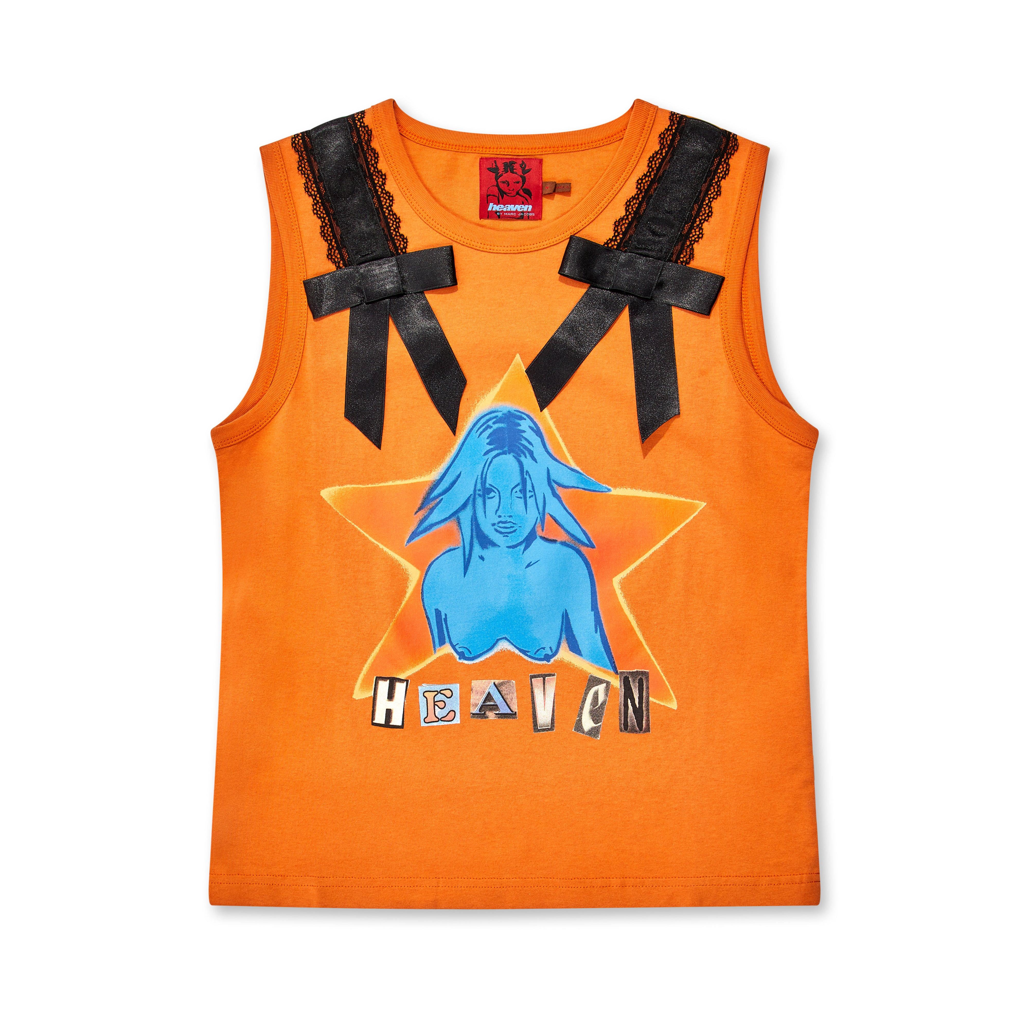 Heaven by Marc Jacobs - Women’s Star Girl Bow Tank - (Orange Multi)