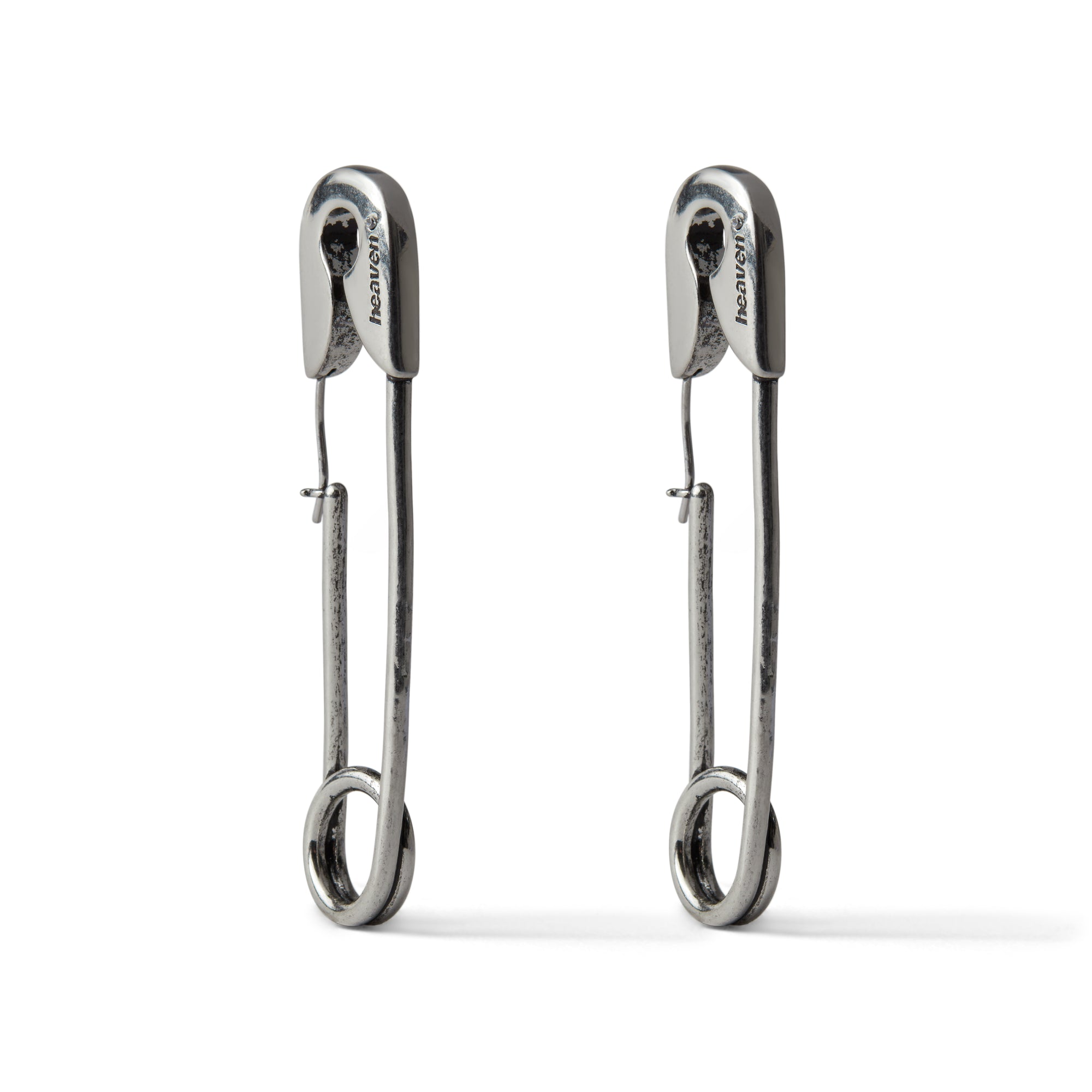 Heaven by Marc Jacobs - Women’s Safety Pin Earrings - (Aged Silver) view 1