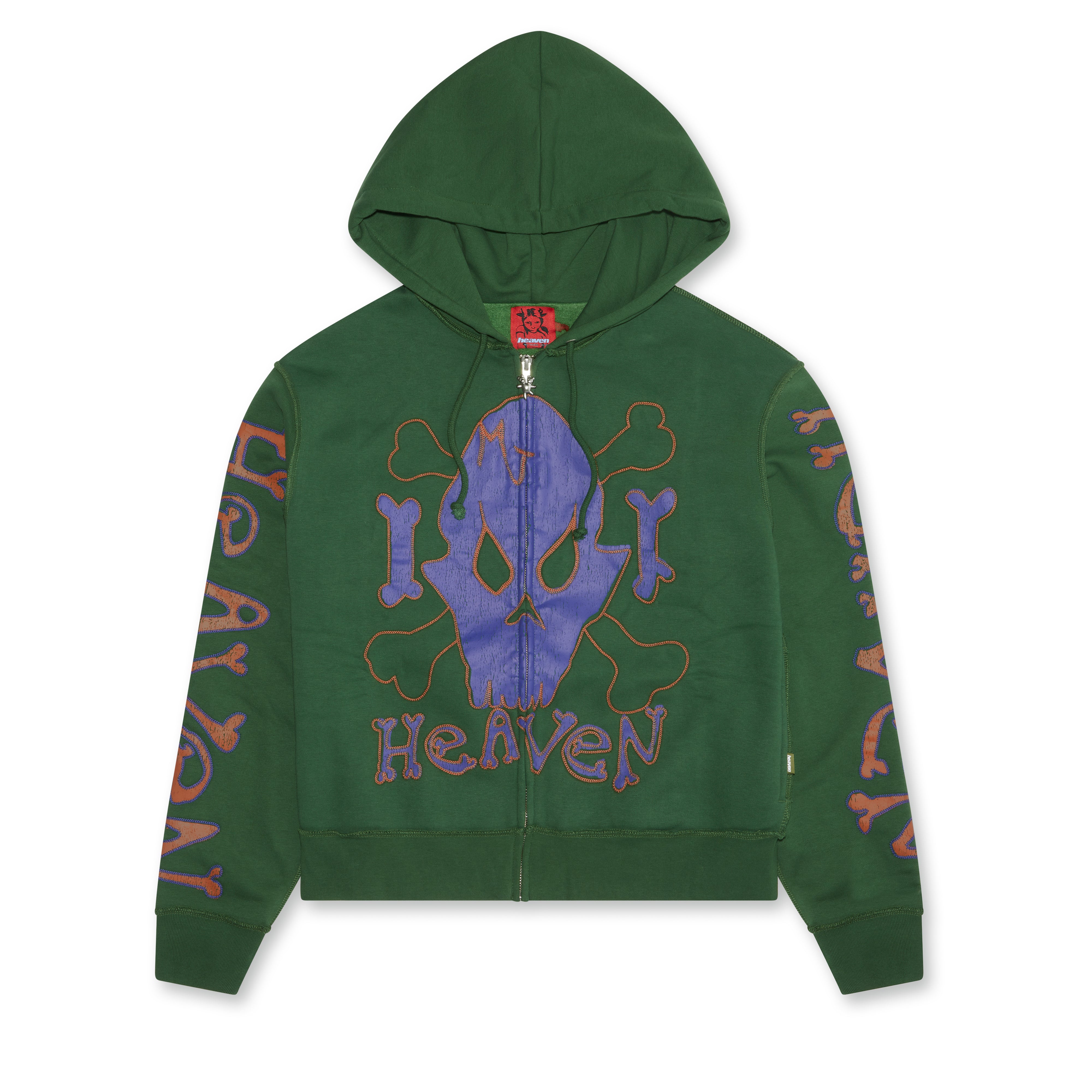 Heaven by Marc Jacobs - Women’s Skull Zip Up Hoodie - (Dark Green)