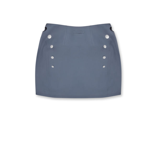 Jean Paul Gaultier - Women’s Mini Skirt With Perforated Details - (Dark Grey)