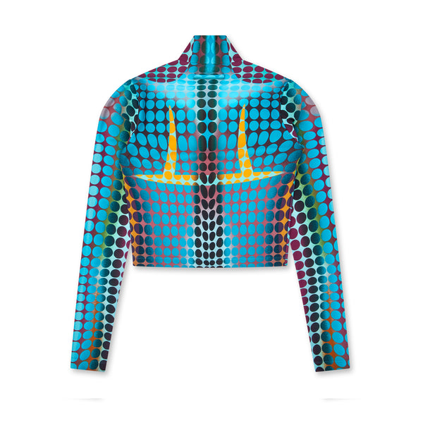 Jean Paul Gaultier - Women’s High Neck Top - (Blue/Purple/Yellow)
