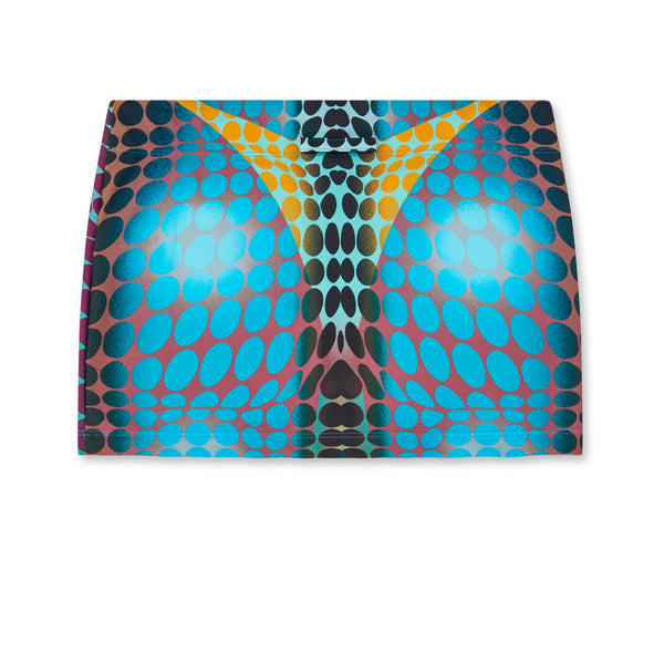Jean Paul Gaultier - Women’s Mini Skirt With Center Zip - (Blue/Purple/Yellow)