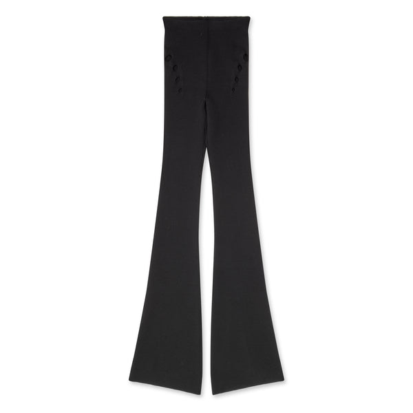 Jean Paul Gaultier - Women’s Flare Trousers With Perforated Details - (Black)
