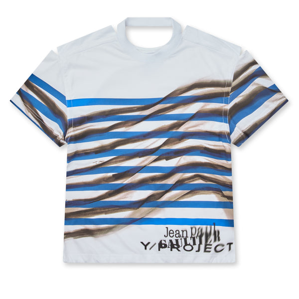 Jean Paul Gaultier - Y Project Women’s Mariniere Convertible T-Shirt - (White/Blue)
