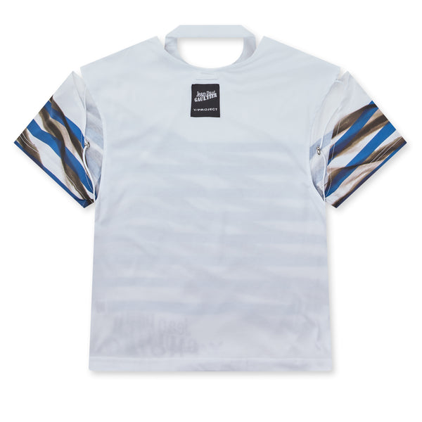 Jean Paul Gaultier - Y Project Women’s Mariniere Convertible T-Shirt - (White/Blue)