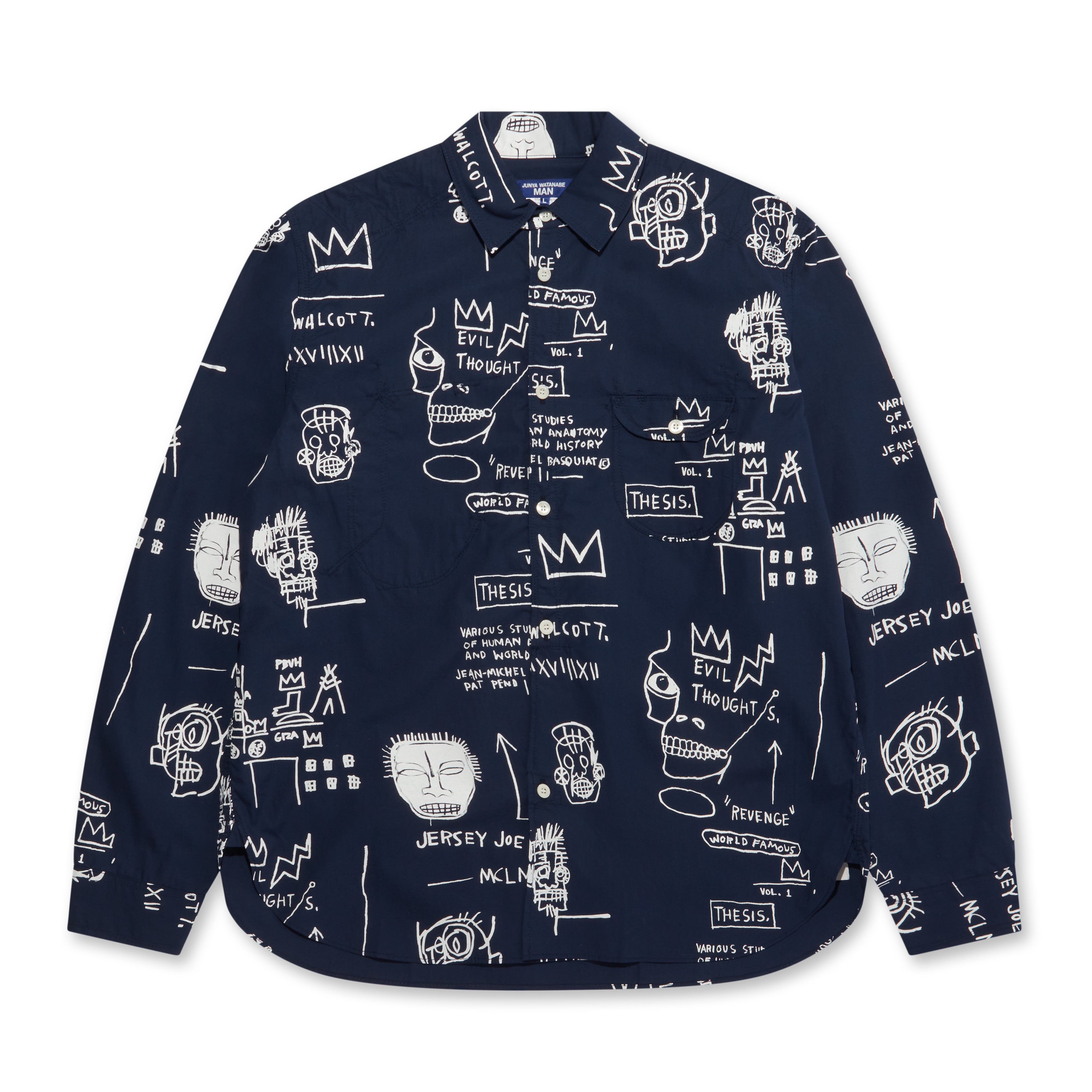 Junya Watanabe MAN x Jean-Michel Basquiat Wide Fit Cotton Shirt 
