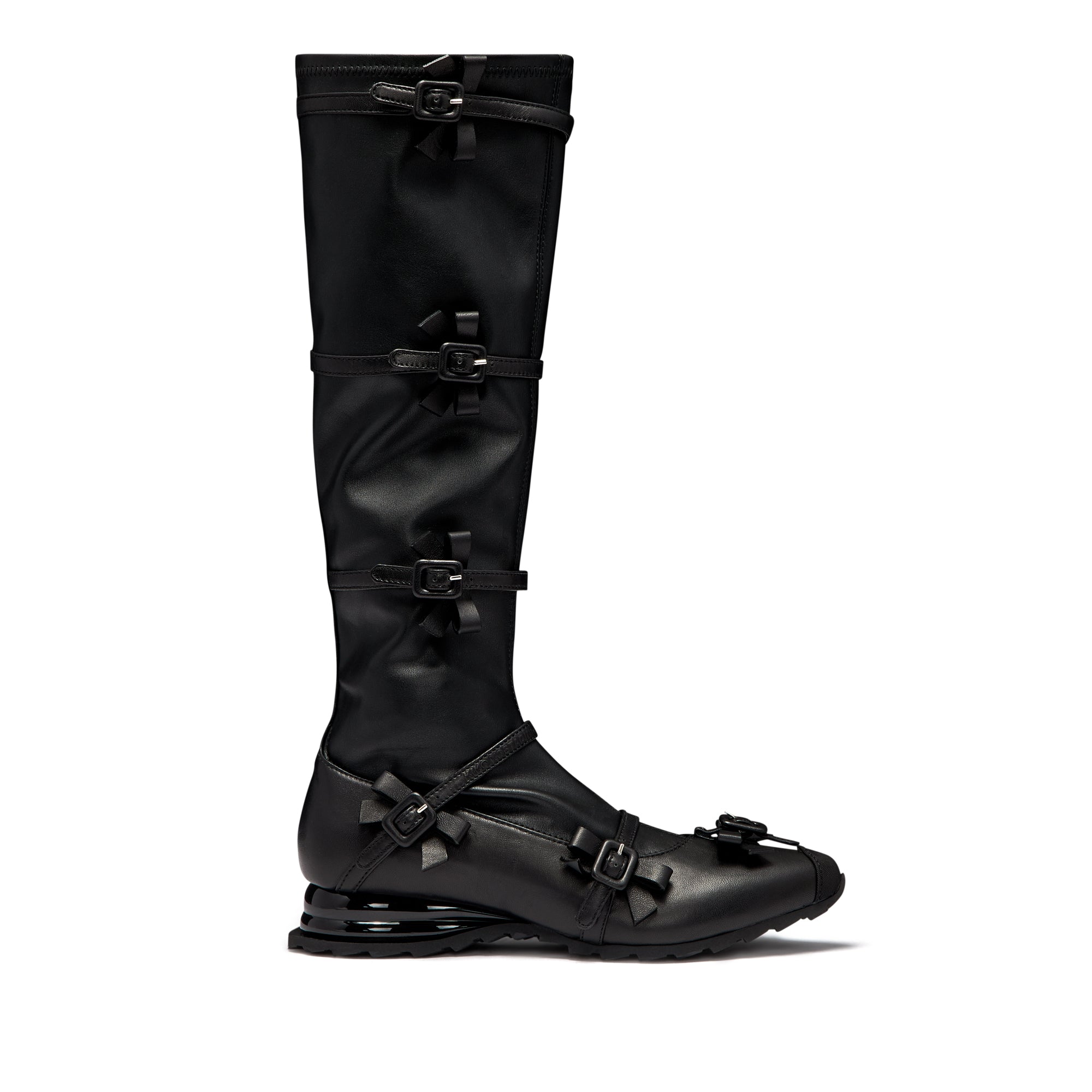 Kiko Kostadinov Women's Ribbon High Boots (Midnight Black) | Dover ...