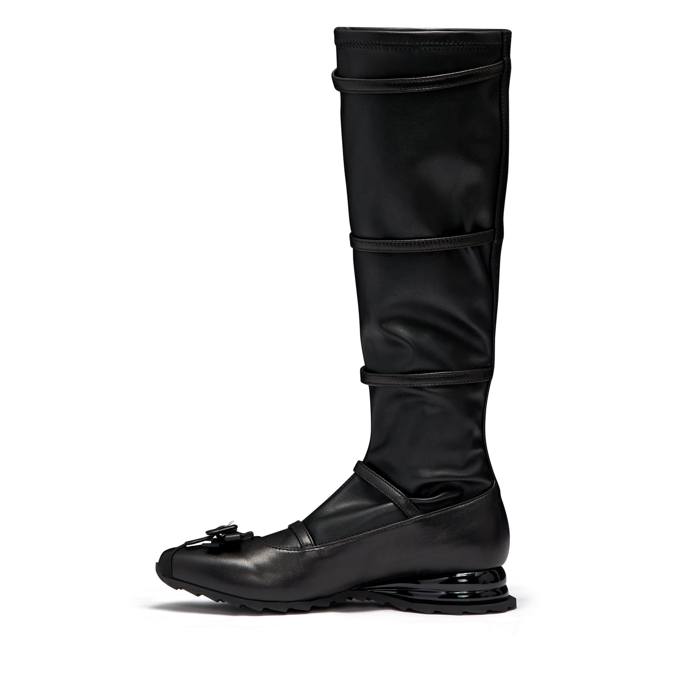 Kiko Kostadinov Women's Ribbon High Boots (Midnight Black) | Dover ...