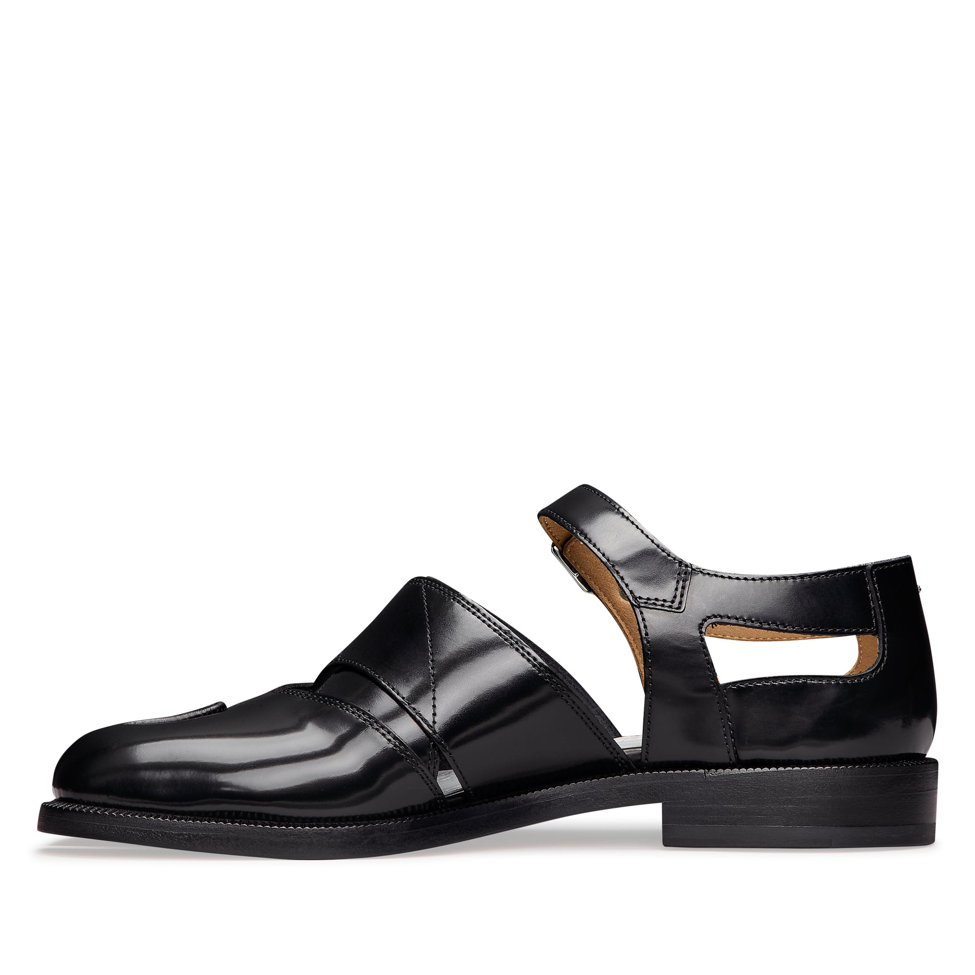 Martin Margiela - Women’s Tabi Leather Sandals - (Black) view 4