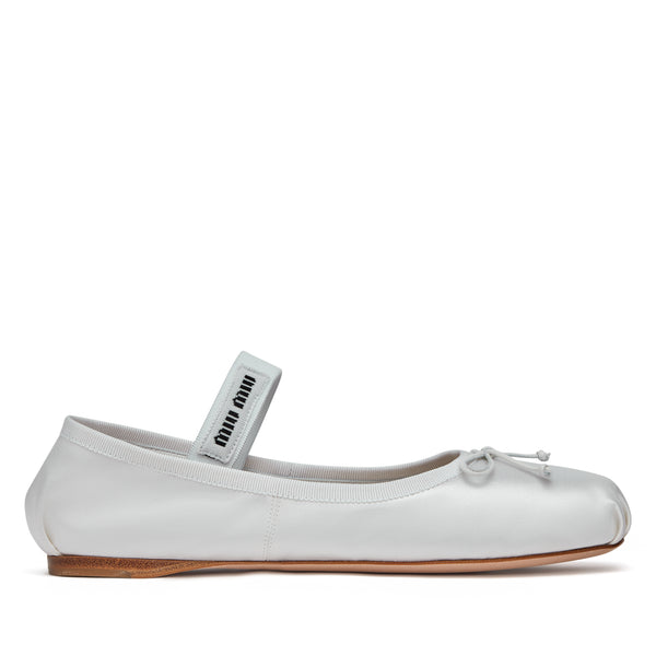 Miu Miu - Women’s Ballerina Shoe - (White)
