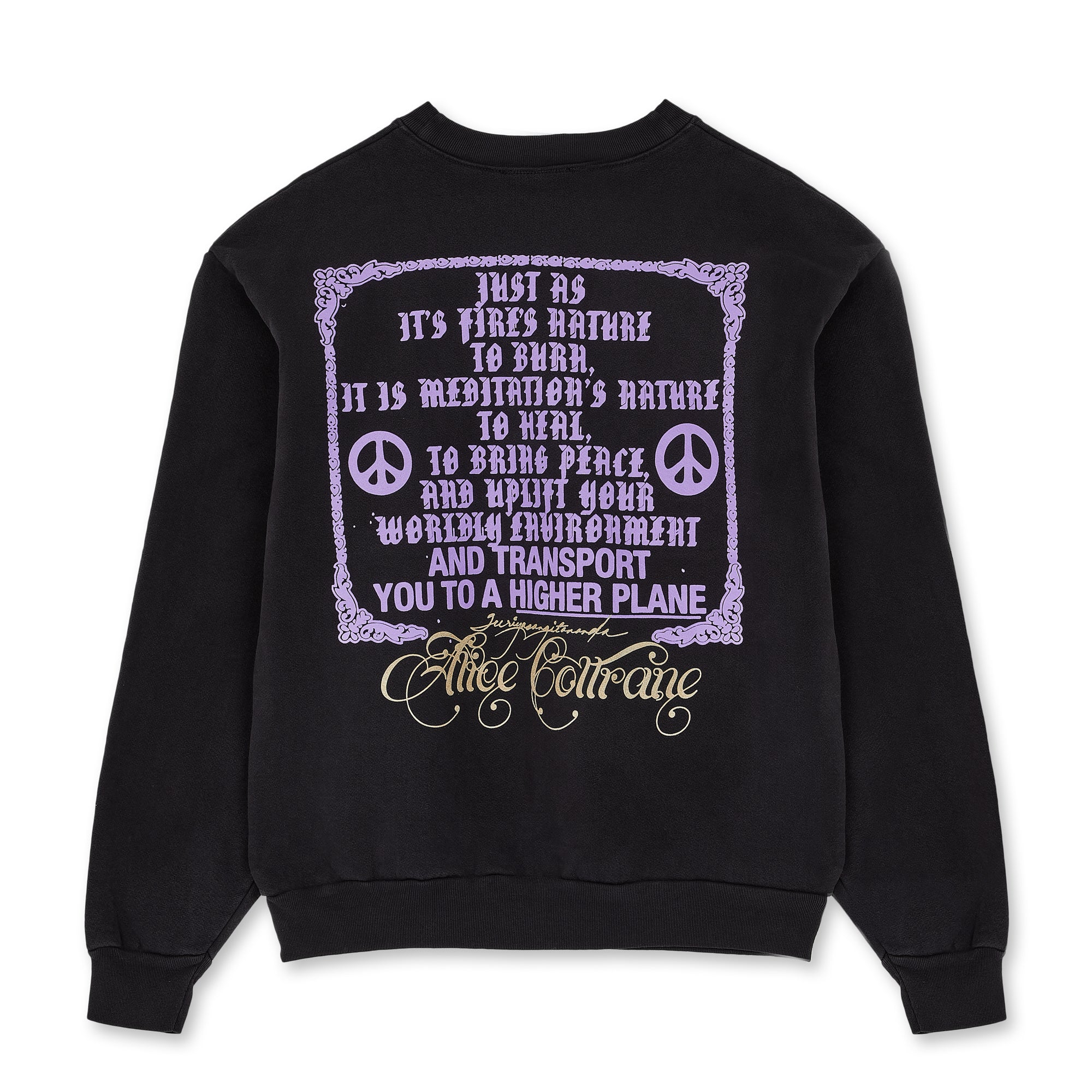 Online Ceramics - Alice Coltrane: Journey To Satchidananda Crewneck - (Black) view 2, Click to Zoom in