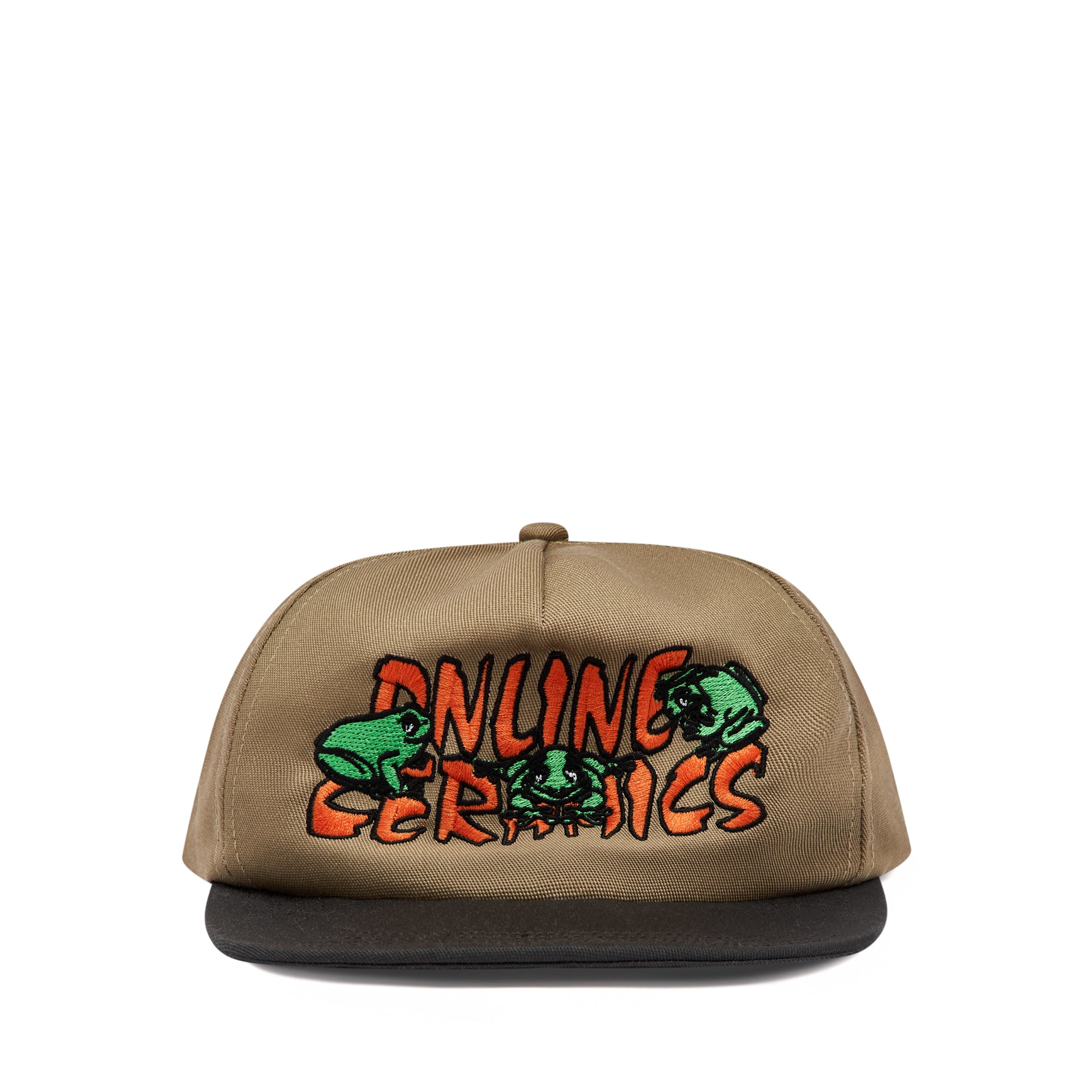 Online Ceramics - Frog Friends Hat - (Tan) view 1, Click to Zoom in