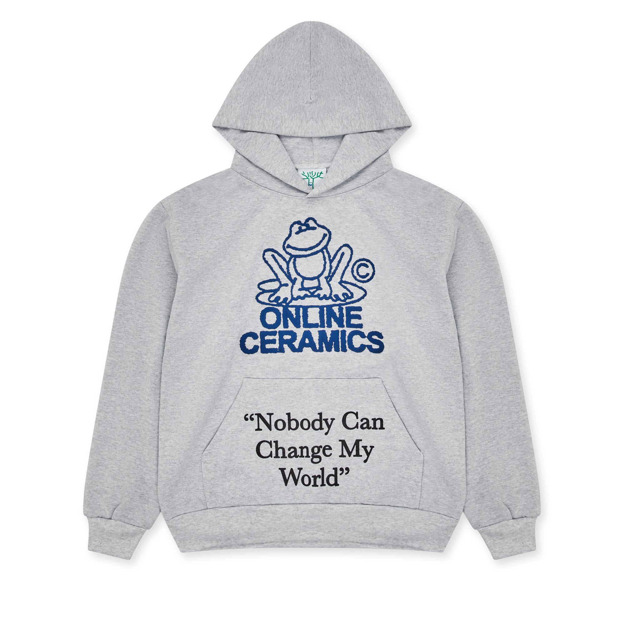 Online Ceramics - Nobody Can Change My World Hoodie - (Ash) view 1, Click to Zoom in