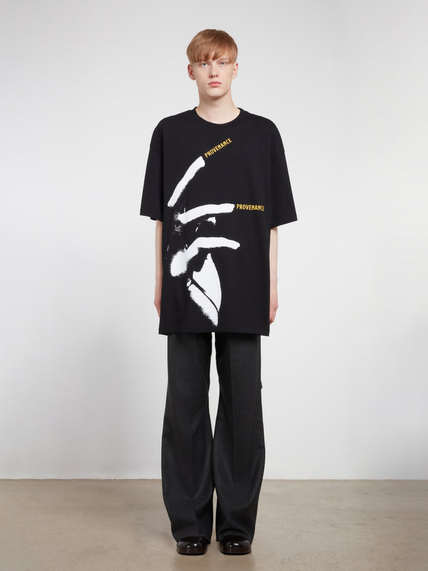 Raf Simons - Men’s Oversized T-Shirt With Nails Print - (Black)