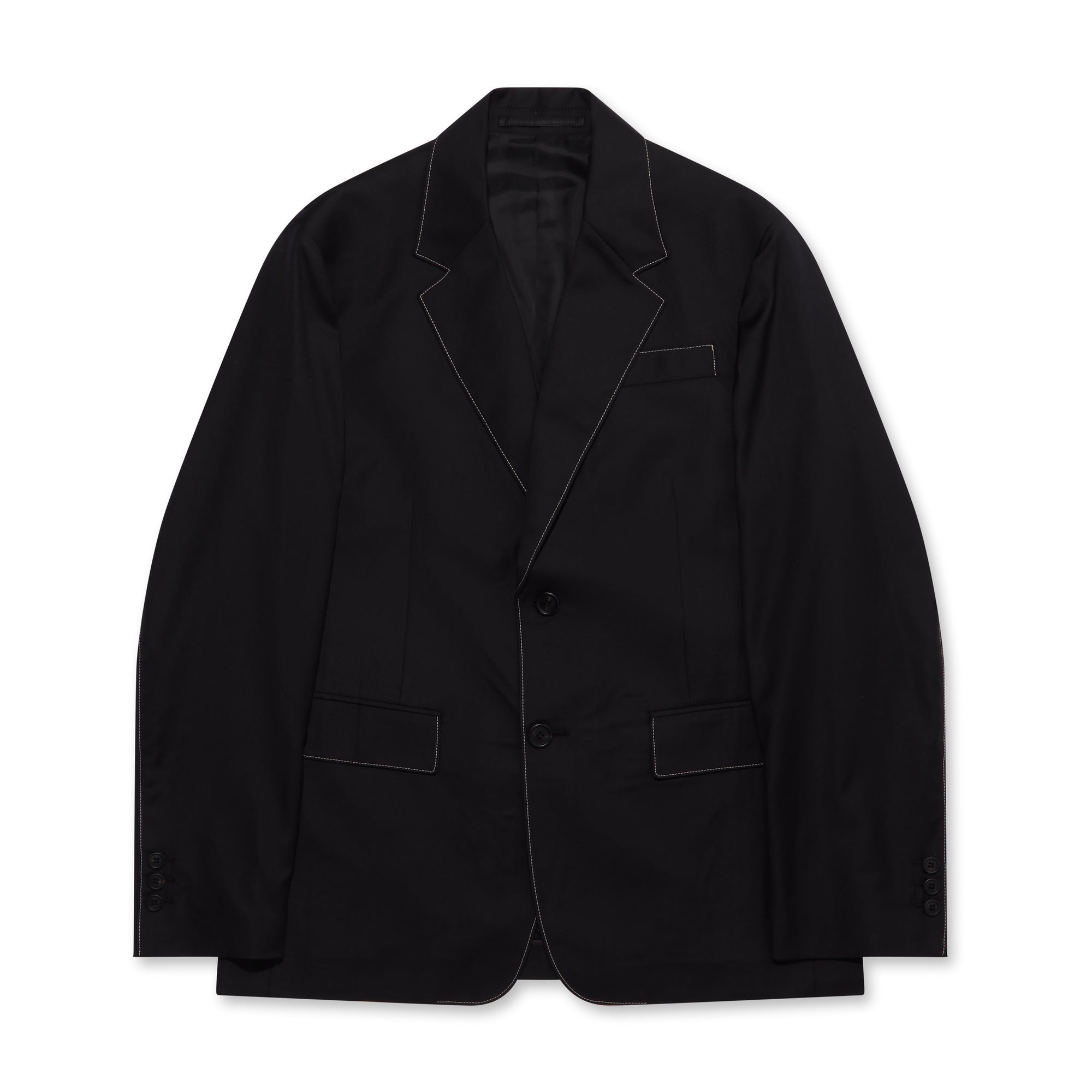 Prada - Men’s Single-Breasted Wool Jacket - (Black) view 5