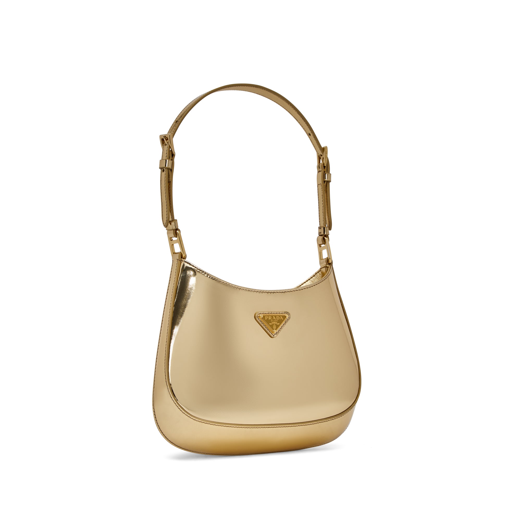 Prada Cleo Satin Bag with Crystals Platinum, Beige, One Size