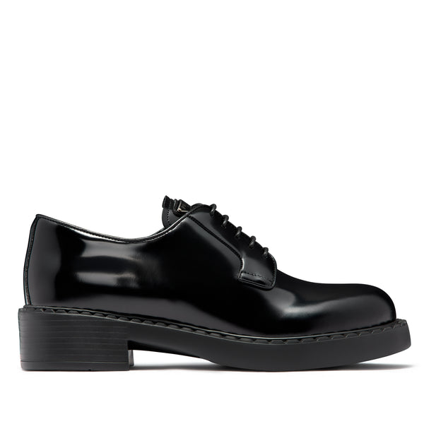 Prada - Women’s Lace Up Derby Shoe - (Black)