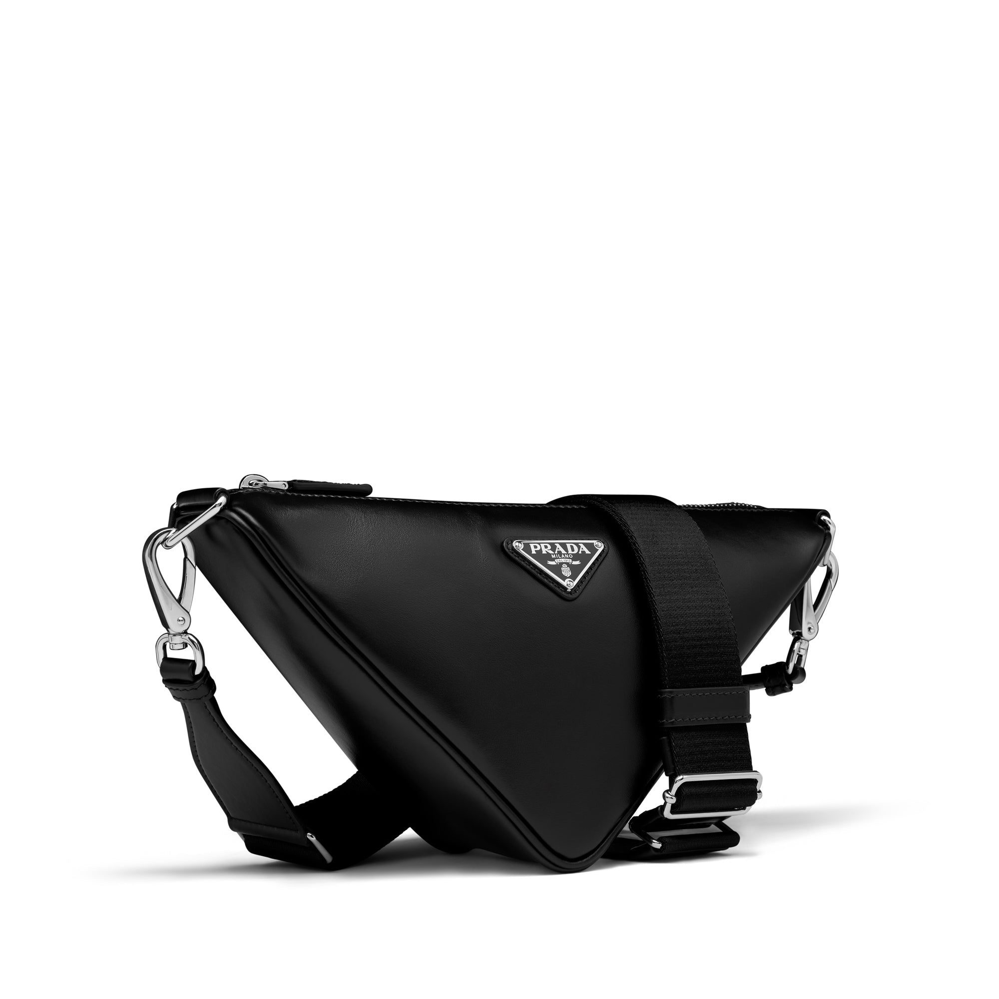 Prada Triangle-logo Messenger Bag in Black for Men