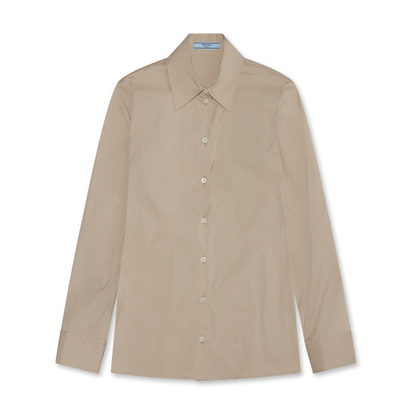 Prada - Women’s Stretch Poplin Shirt - (Limestone)