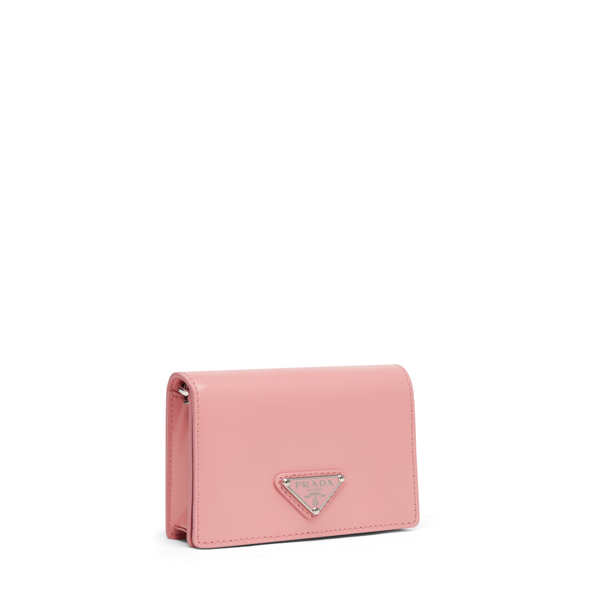 Prada - Women’s Card Holder with Shoulder Strap - (Pink) view 2