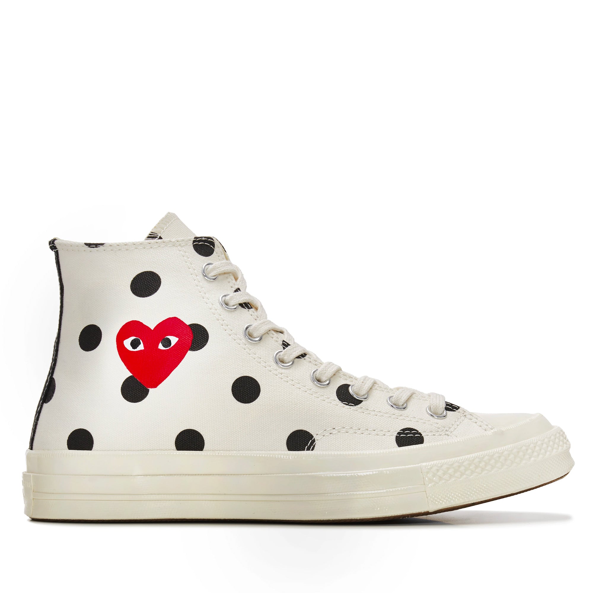 Play Converse - Polka Dot Red Heart Chuck Taylor All Star ’70 High Sneakers - (White) view 1