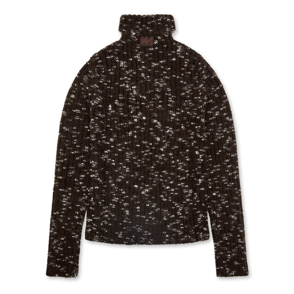 Raf Simons - Men’s Ribbed Spotted Turtleneck Sweater - (Brown/Grey)