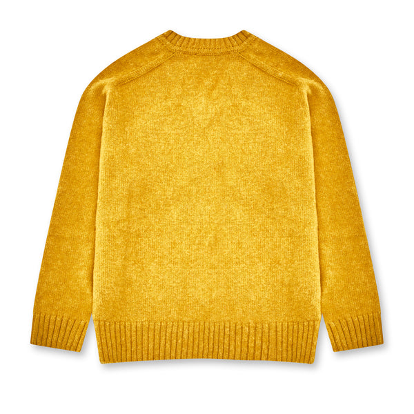 Raf Simons - Men’s Striped Hammer Sleeve V-Neck Sweater - (Yellow)