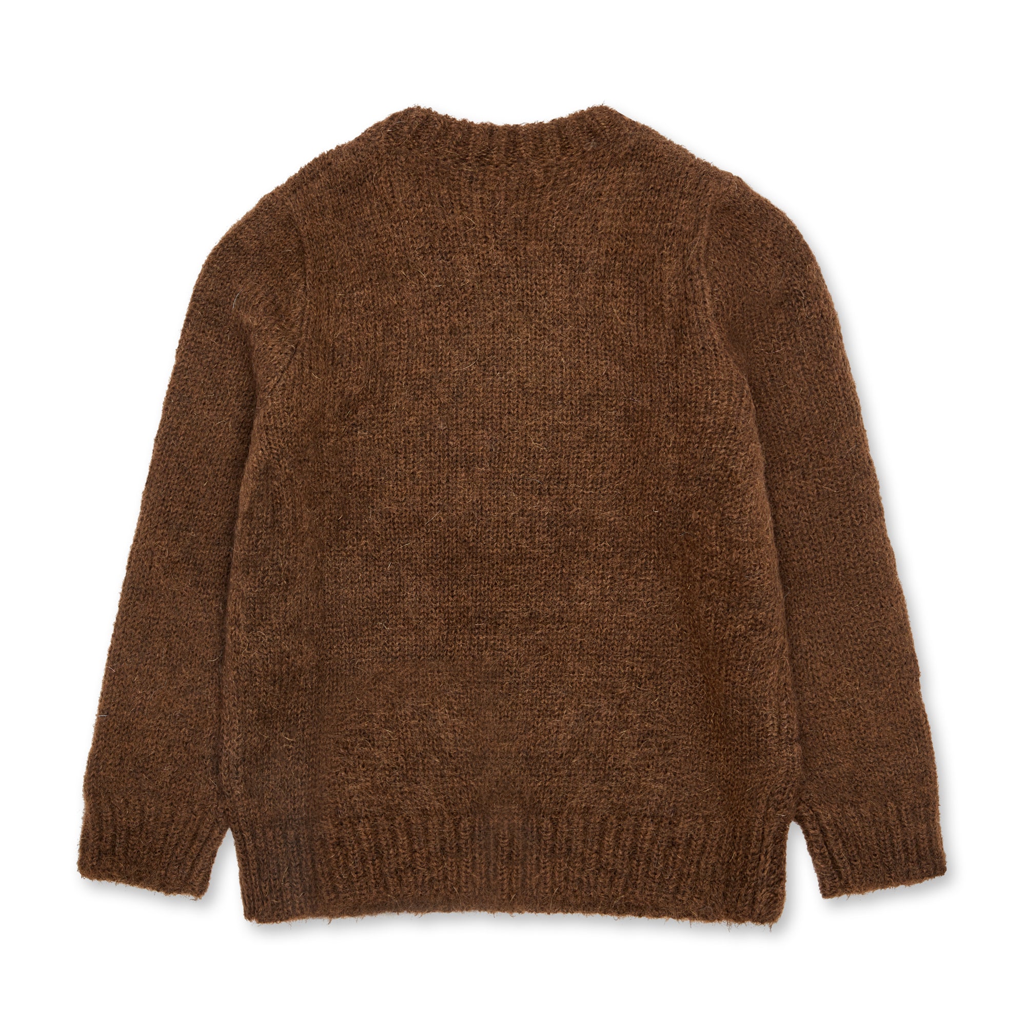 小物 raf simons Mohair Long Grove Raf Simons: Men's Uni Roundneck Sweater (Brown) | DSML E-SHOP