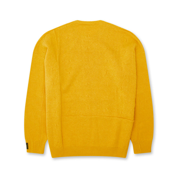 Raf Simons - Men’s Loose Fit Braid Relief Roundneck - (Yellow)