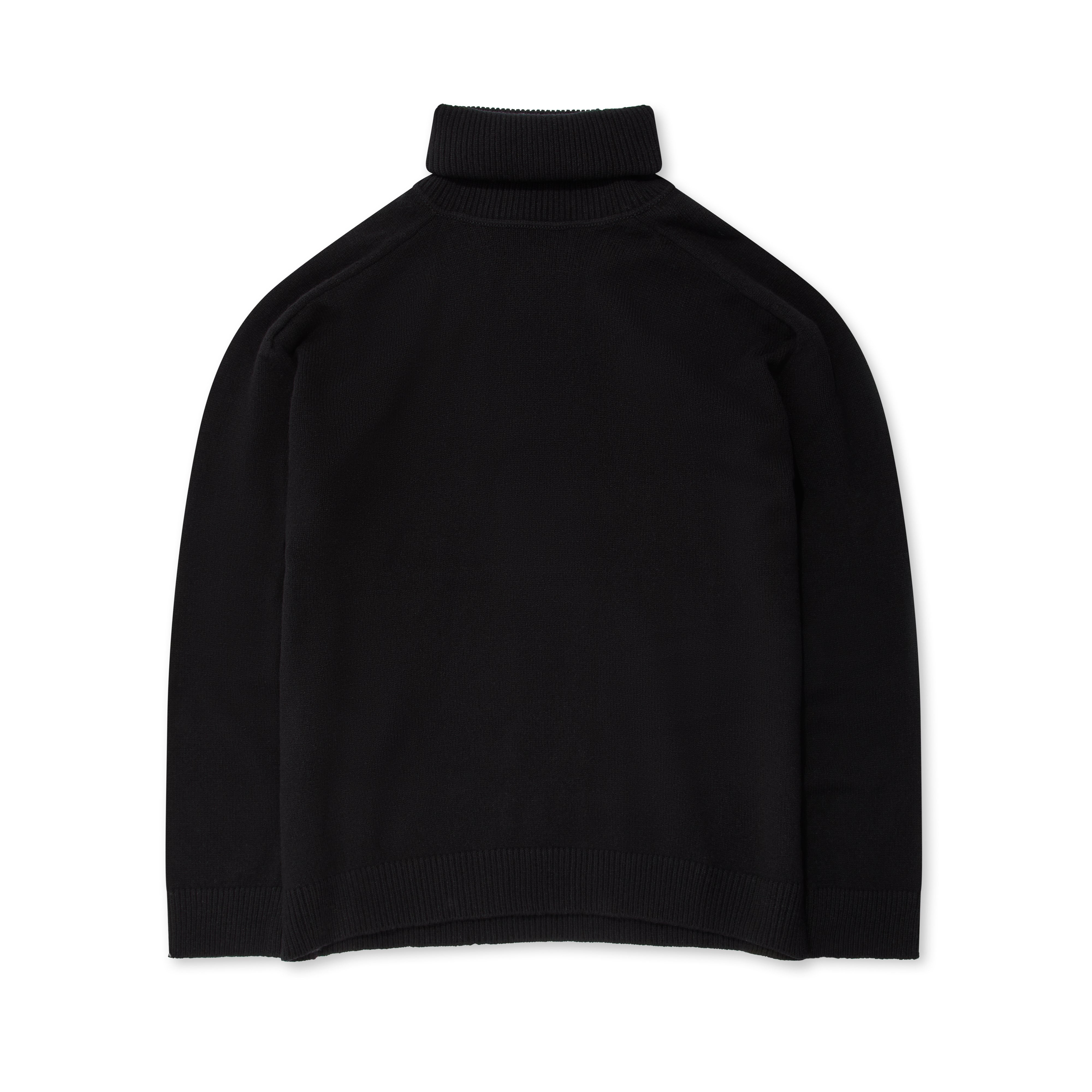 Raf Simons - Men's Oversized Turtle Neck Sweater - (Black) | Dover