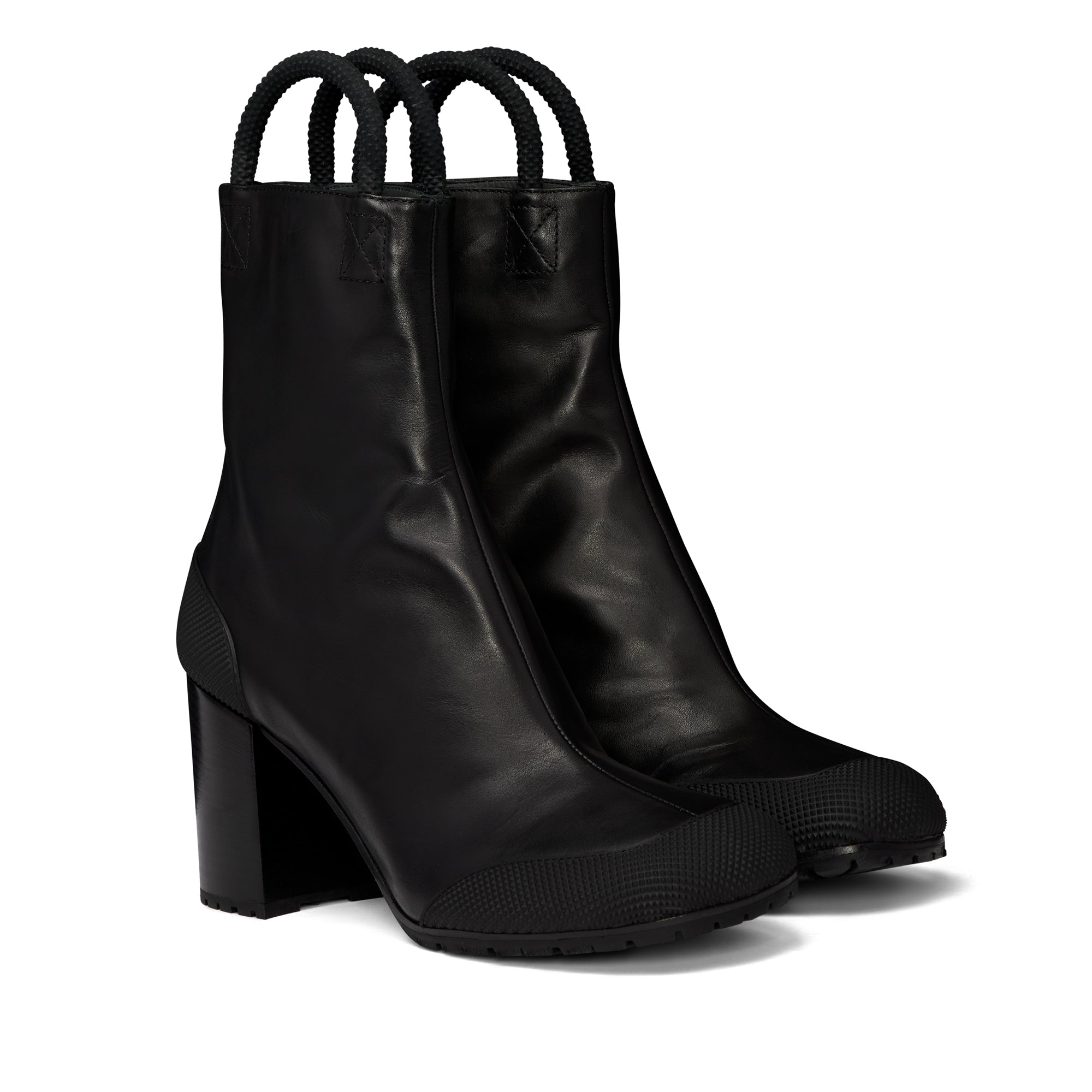 Random Identities leather heel boots