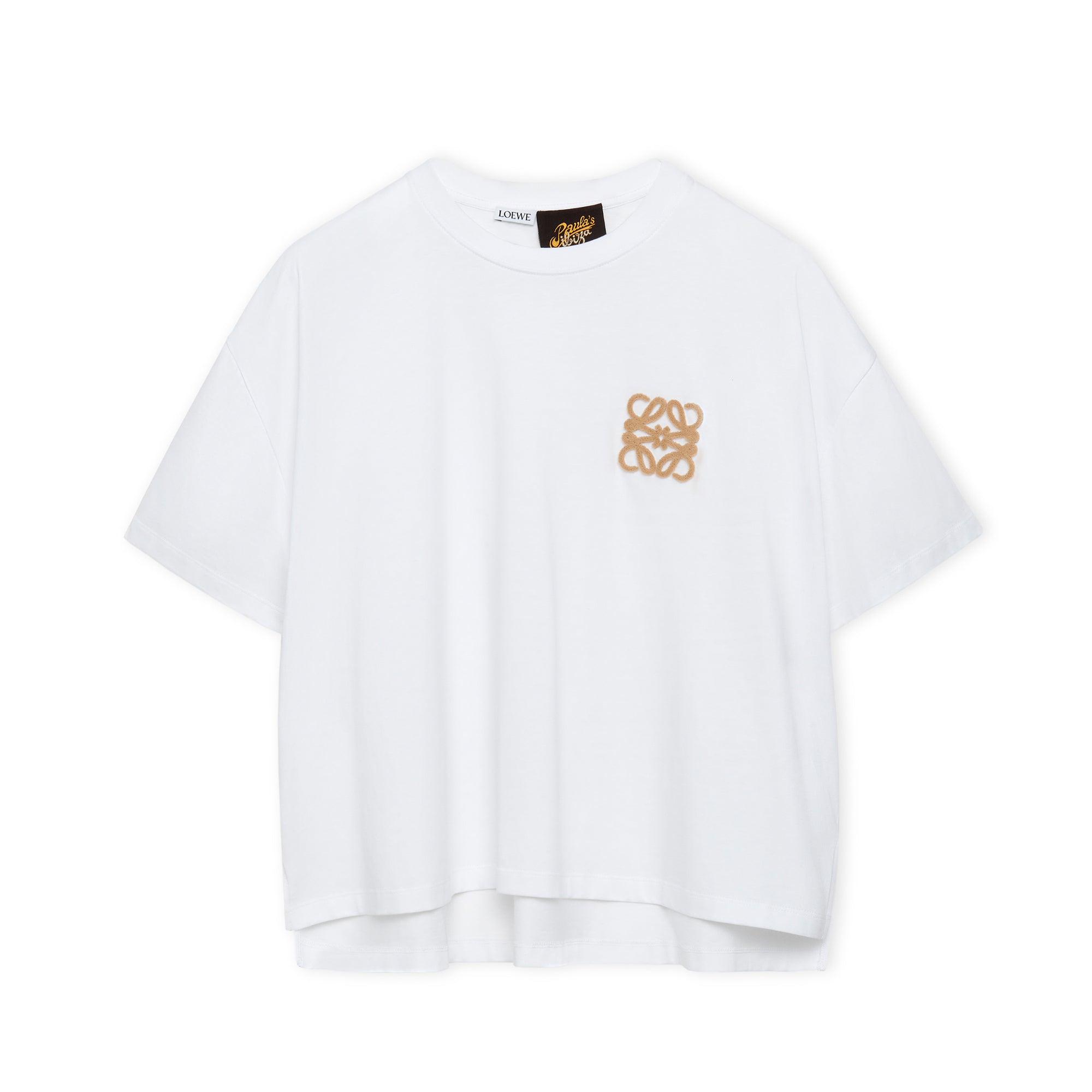Loewe - logo-print Cotton-Blend Jersey T-Shirt - Womens - White Grey
