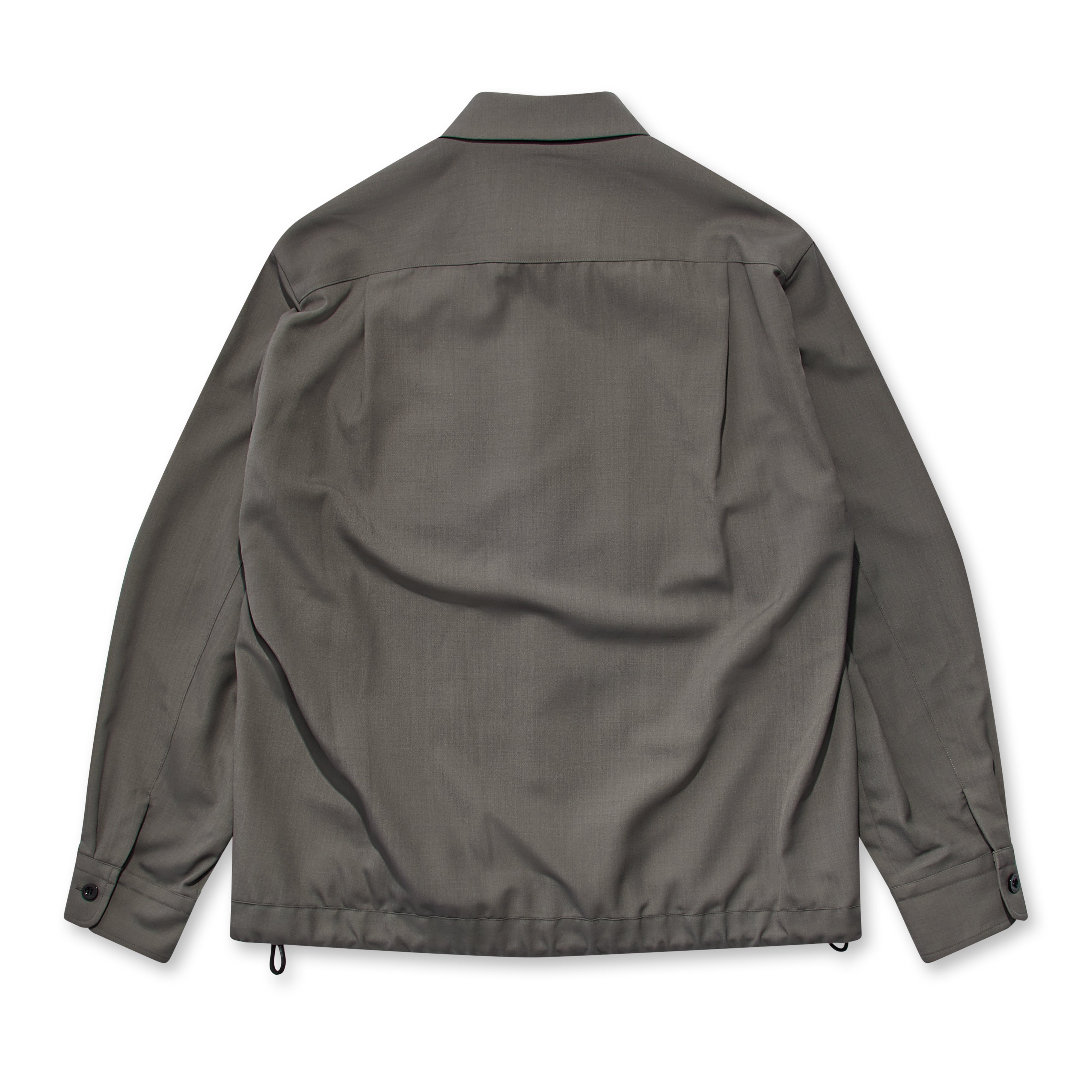 sacai Men's Suiting L/S Shirt (Taupe) | Dover Street Market E-Shop