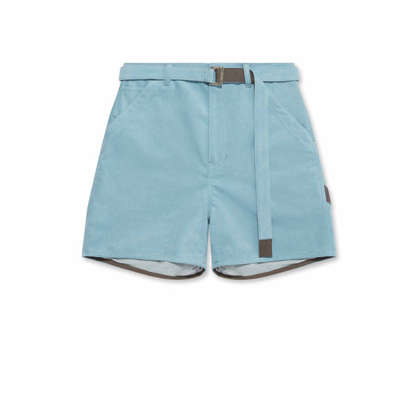 Sacai - Men’s Faux Suede Shorts - (Light Blue)