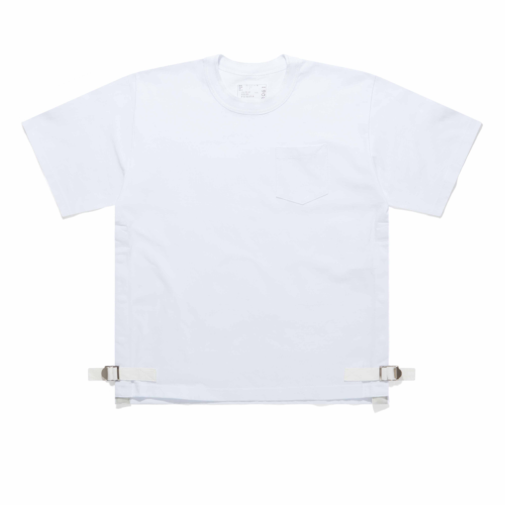 Sacai - Men’s Nylon Twill Cotton Jersey T-shirt - (Off White) view 5