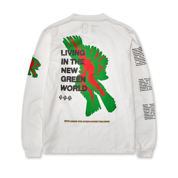 Space Available - New Green World Longsleeve T-Shirt - (White)