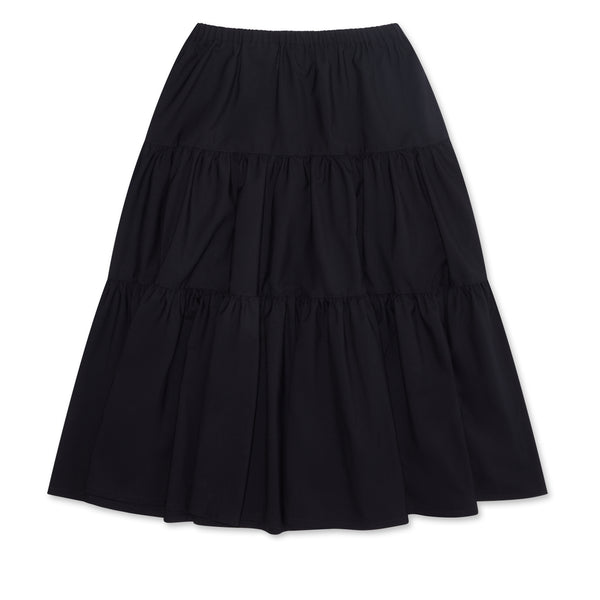 tao - Women’s Tiered Midi Skirt - (Black)