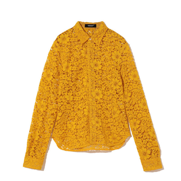 Undercover - Women’s Embroidered Lace Shirt - (Yellow)