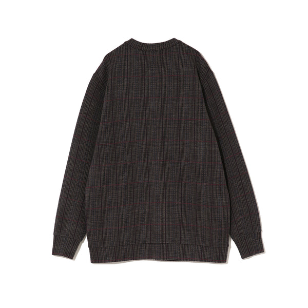 Undercover - Men’s Plaid Round-Neck Cardigan - (Grey)