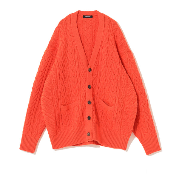 Undercover - Men’s Knitted Wool Cardigan - (Orange)