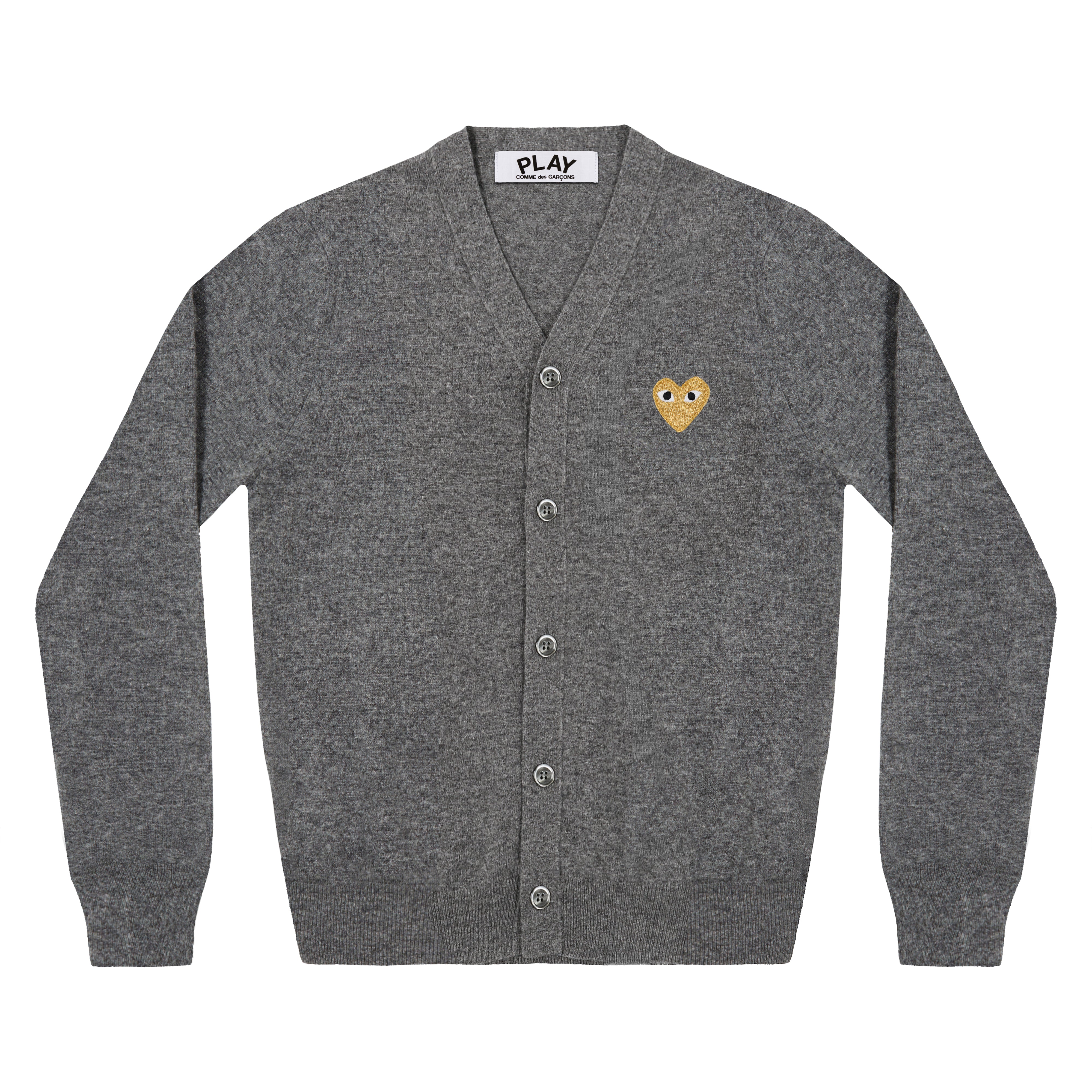 トップス AD2015 GOLD HEART MEN'S CARDIGAN Play: Gold Heart Men's Cardigan (Mid Grey) | Dover Street Market