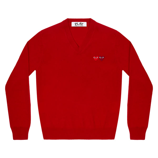 Play - Double Heart Sweater - (Red)