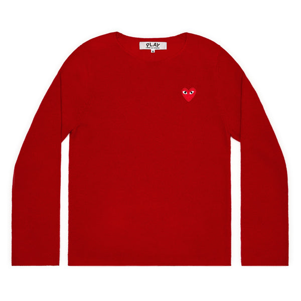 Play - Red Heart Crew Neck Jumper - (Red)