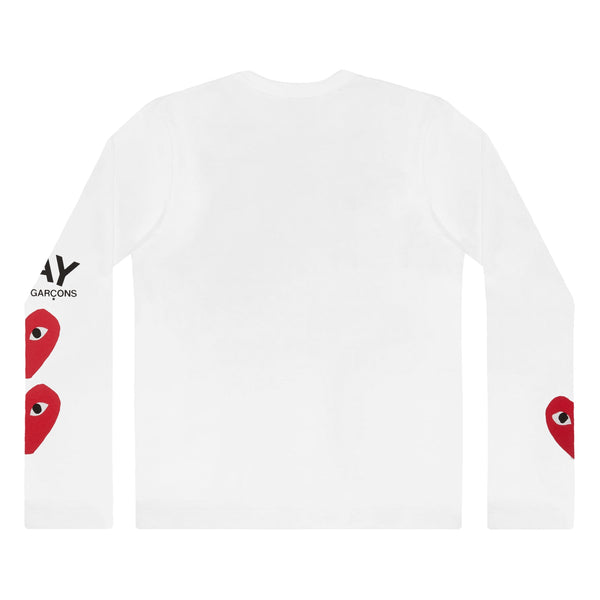 Play - 3 Heart Long Sleeve - (White)